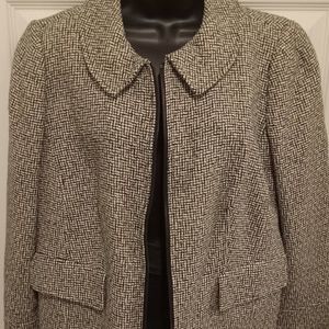 Semantik Women Black and White Tweed Jacket Size 14w